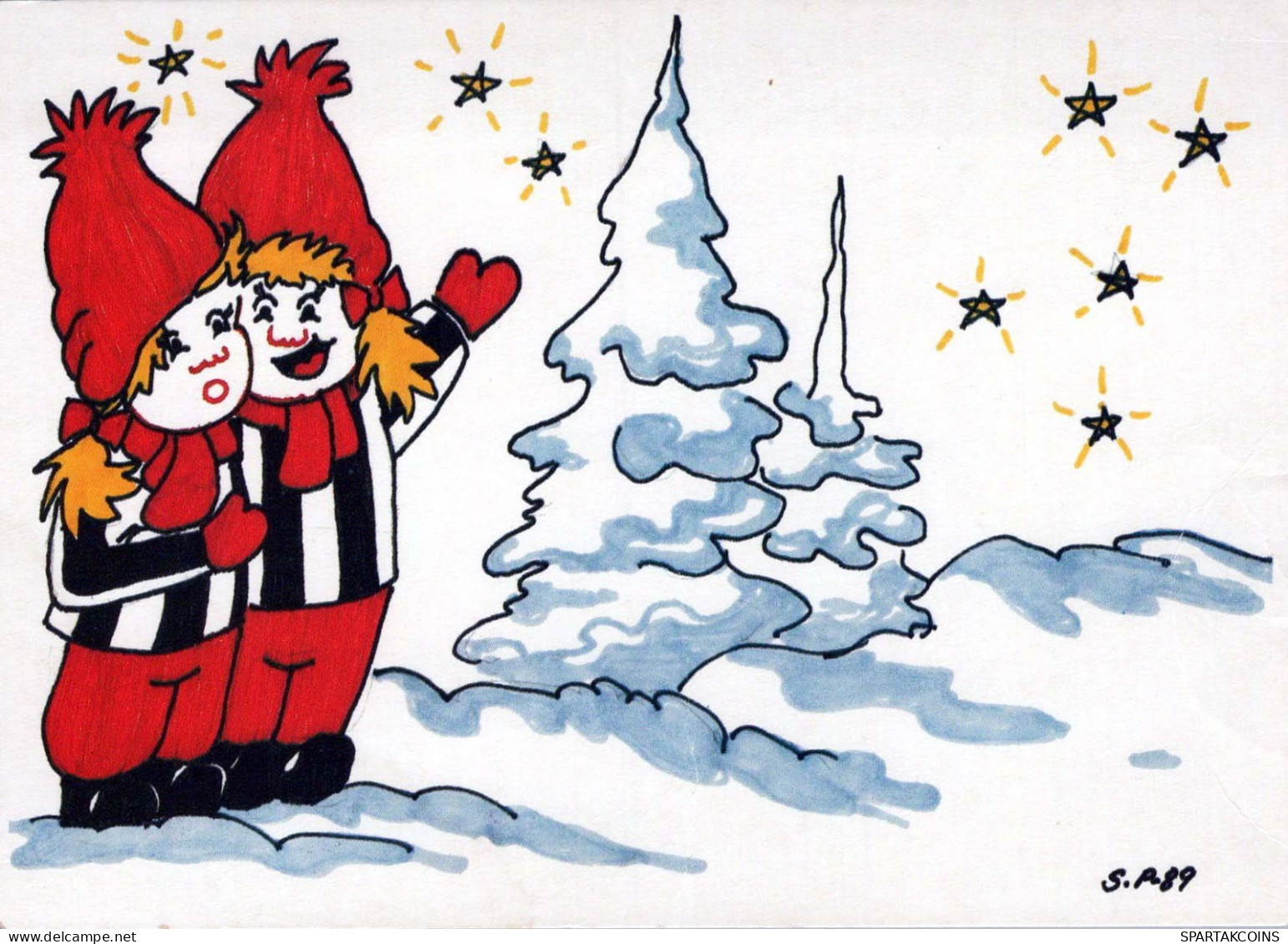 Buon Anno Natale BAMBINO Vintage Cartolina CPSM #PBM326.A - Anno Nuovo