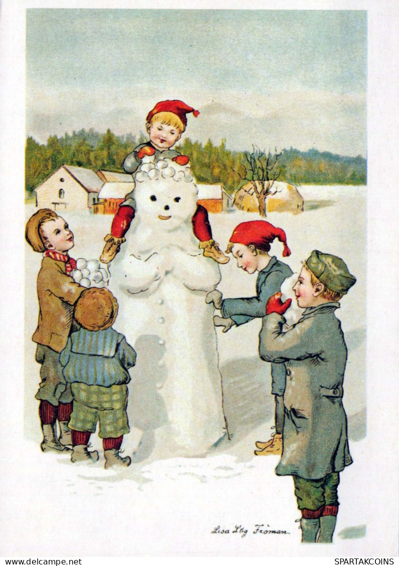 Neujahr Weihnachten KINDER Vintage Ansichtskarte Postkarte CPSM #PBM293.A - Nieuwjaar