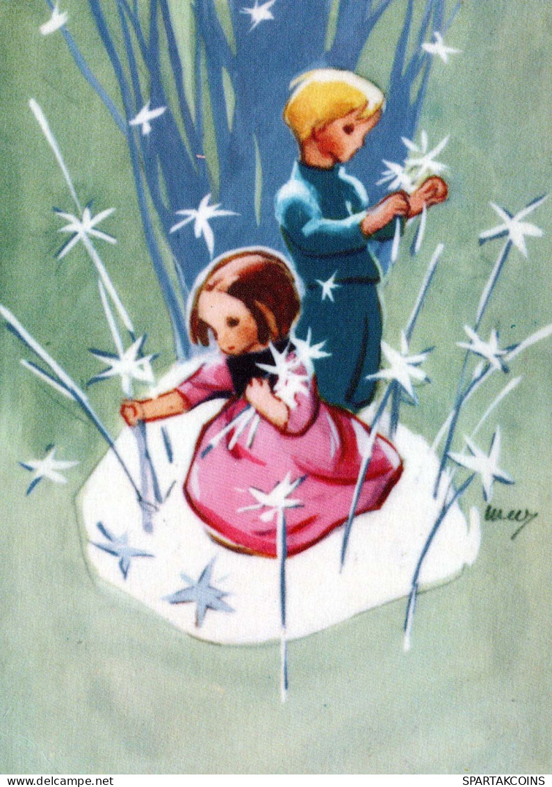 Happy New Year Christmas Children Vintage Postcard CPSM #PBM344.A - Año Nuevo