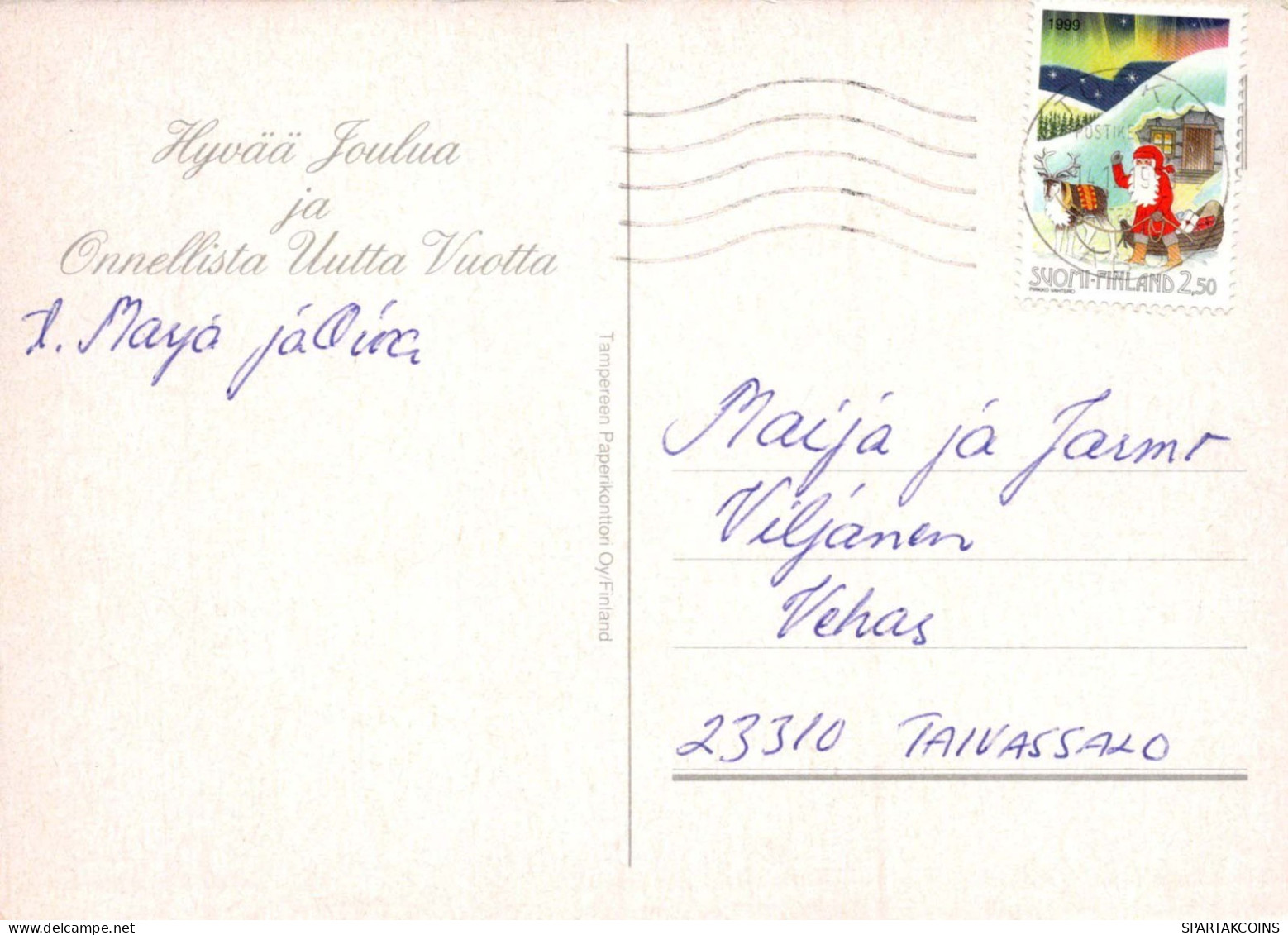 Happy New Year Christmas Children Vintage Postcard CPSM #PBM199.A - Año Nuevo