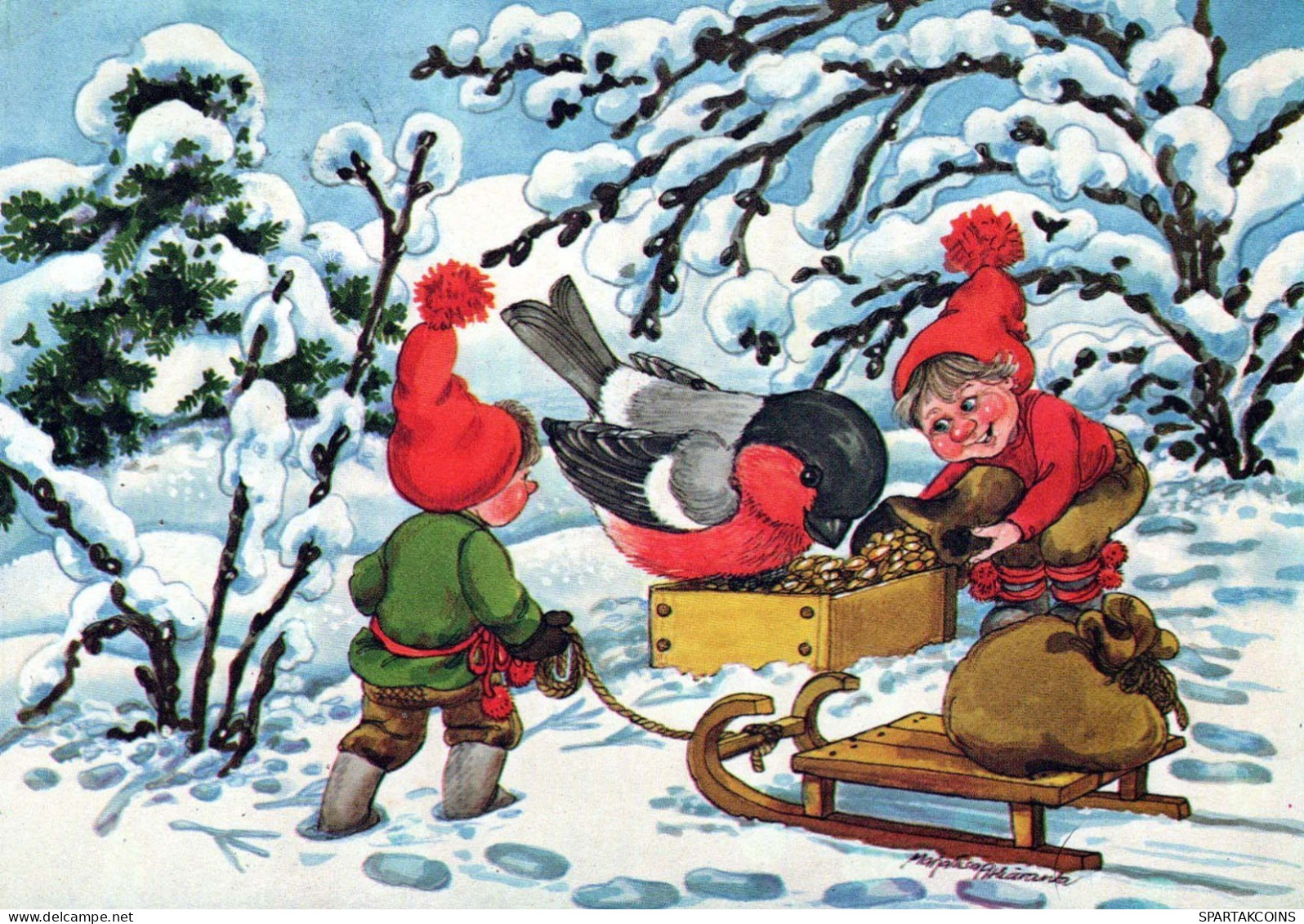 Buon Anno Natale BAMBINO Vintage Cartolina CPSM #PBM231.A - New Year