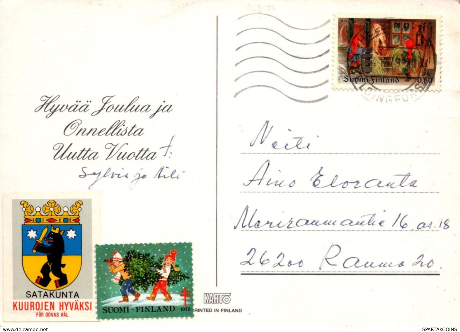 Feliz Año Navidad Vintage Tarjeta Postal CPSM #PBB133.A - Año Nuevo