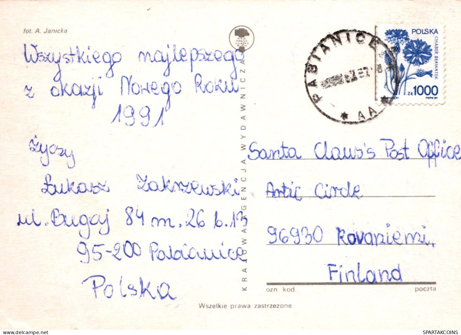 Feliz Año Navidad VELA Vintage Tarjeta Postal CPSM #PBA832.A - Anno Nuovo