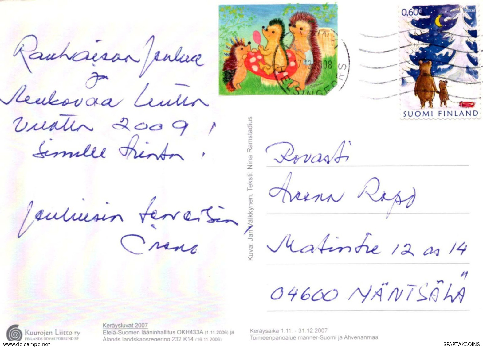 Feliz Año Navidad Vintage Tarjeta Postal CPSM #PBA607.A - Anno Nuovo