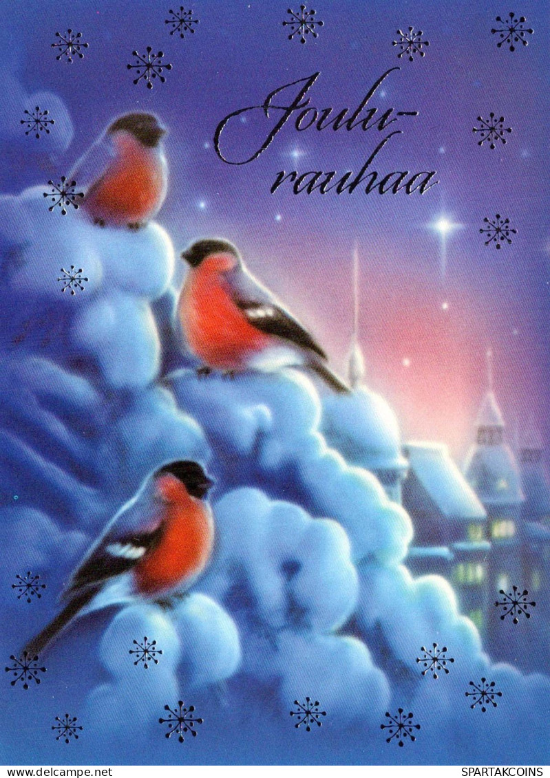 Feliz Año Navidad PÁJARO Vintage Tarjeta Postal CPSM Unposted #PBA577.A - New Year