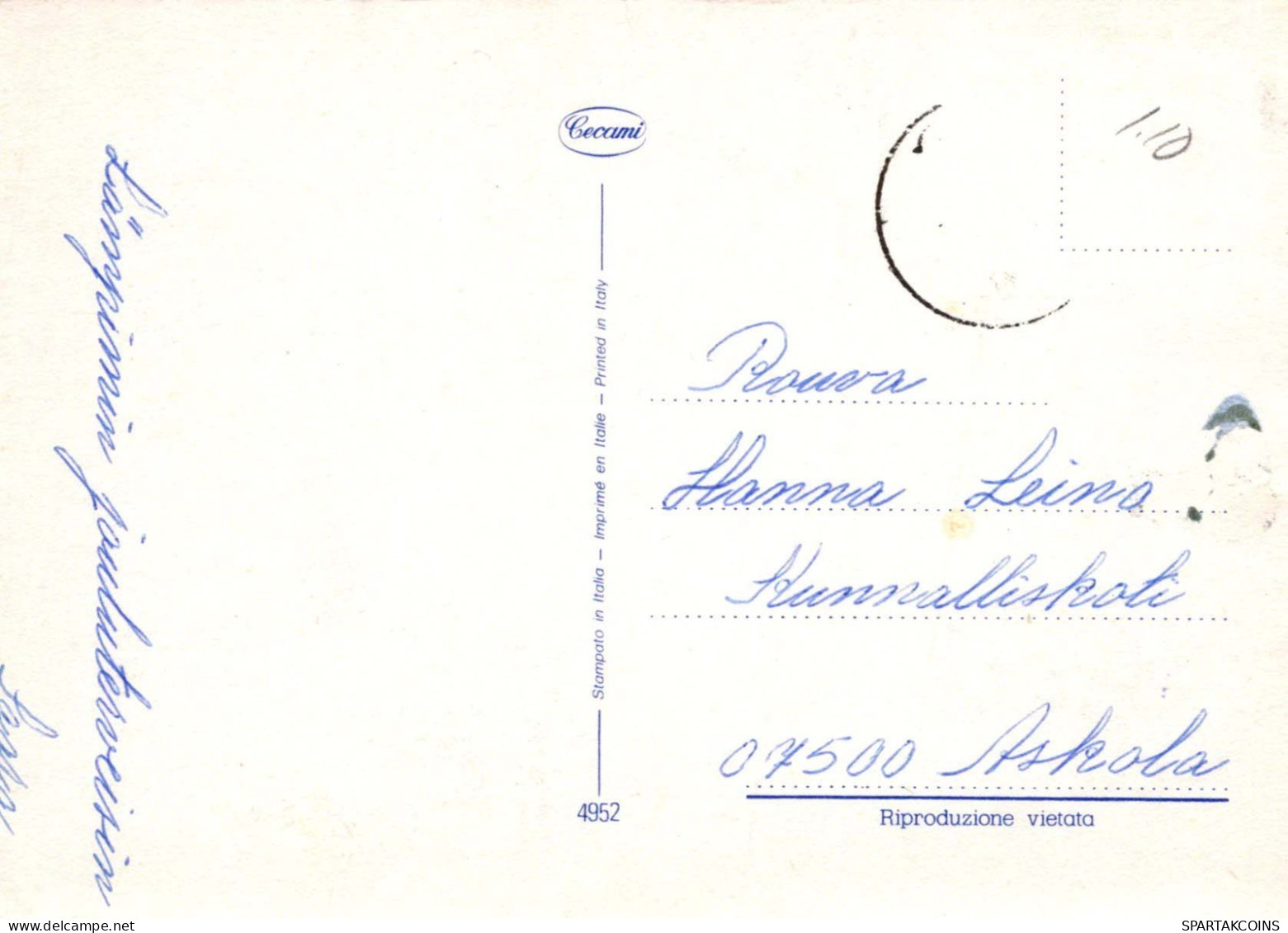 Feliz Año Navidad VELA Vintage Tarjeta Postal CPSM #PBA307.A - Anno Nuovo