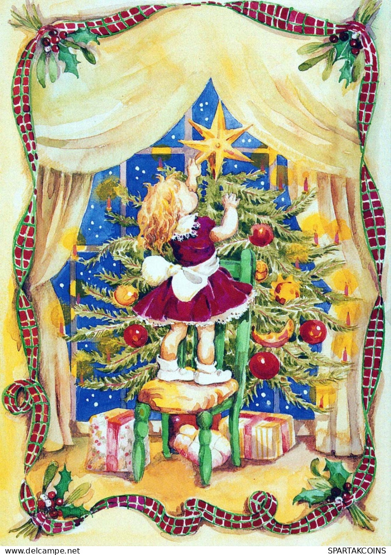 Neujahr Weihnachten KINDER Vintage Ansichtskarte Postkarte CPSM #PAZ879.A - Nieuwjaar