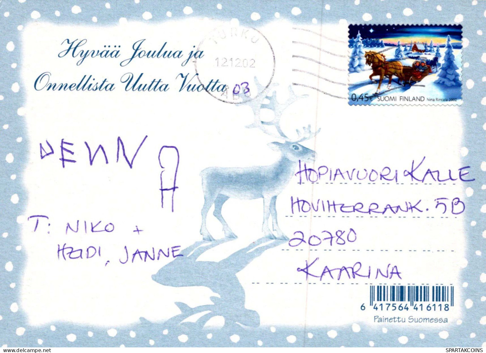 Buon Anno Natale PUPAZZO Vintage Cartolina CPSM #PAZ762.A - Año Nuevo