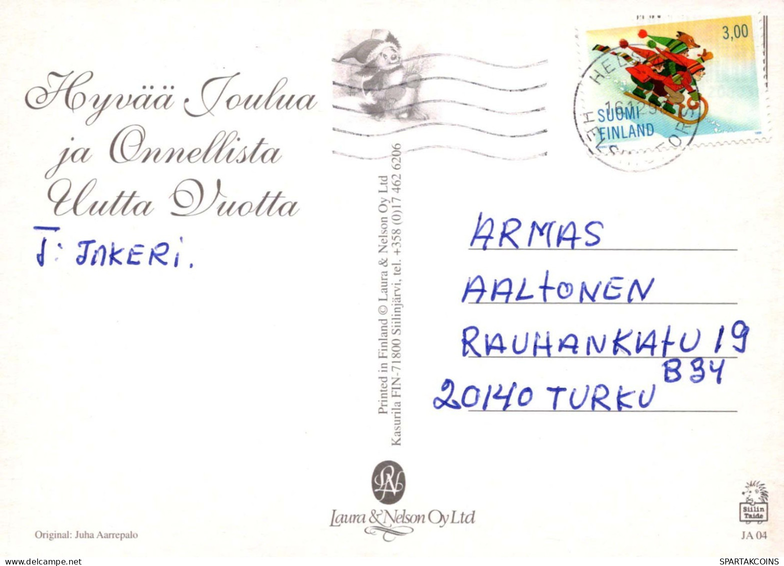 Feliz Año Navidad MUÑECO DE NIEVE Vintage Tarjeta Postal CPSM #PAZ796.A - Neujahr