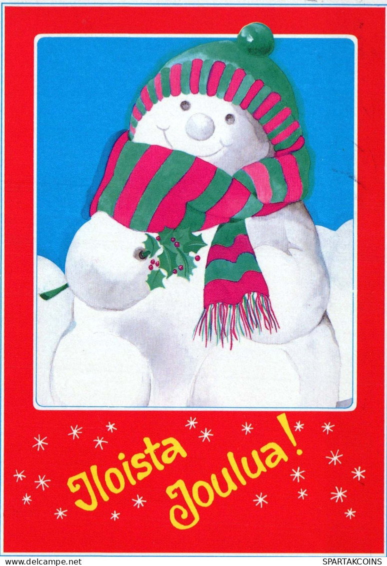 Feliz Año Navidad MUÑECO DE NIEVE Vintage Tarjeta Postal CPSM #PAZ631.A - New Year
