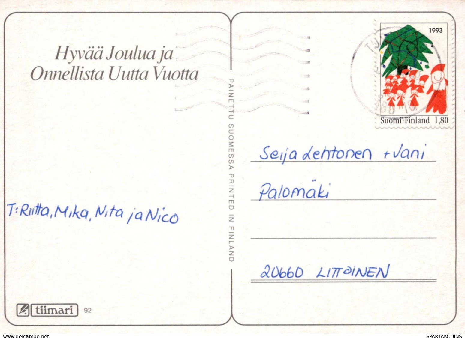 Neujahr Weihnachten SCHNEEMANN Vintage Ansichtskarte Postkarte CPSM #PAZ609.A - Neujahr