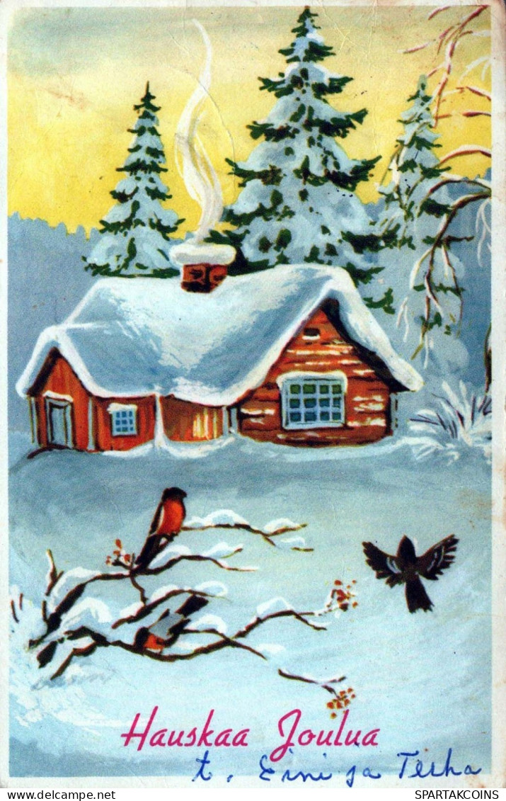 Feliz Año Navidad Vintage Tarjeta Postal CPSMPF #PKG205.A - Anno Nuovo