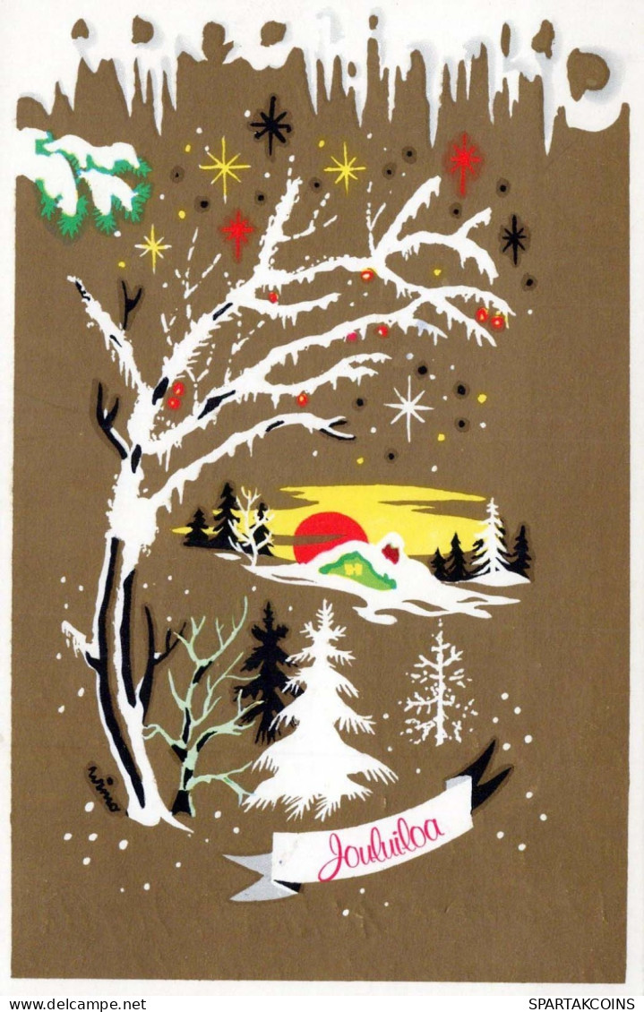 Feliz Año Navidad Vintage Tarjeta Postal CPSMPF #PKG195.A - Anno Nuovo
