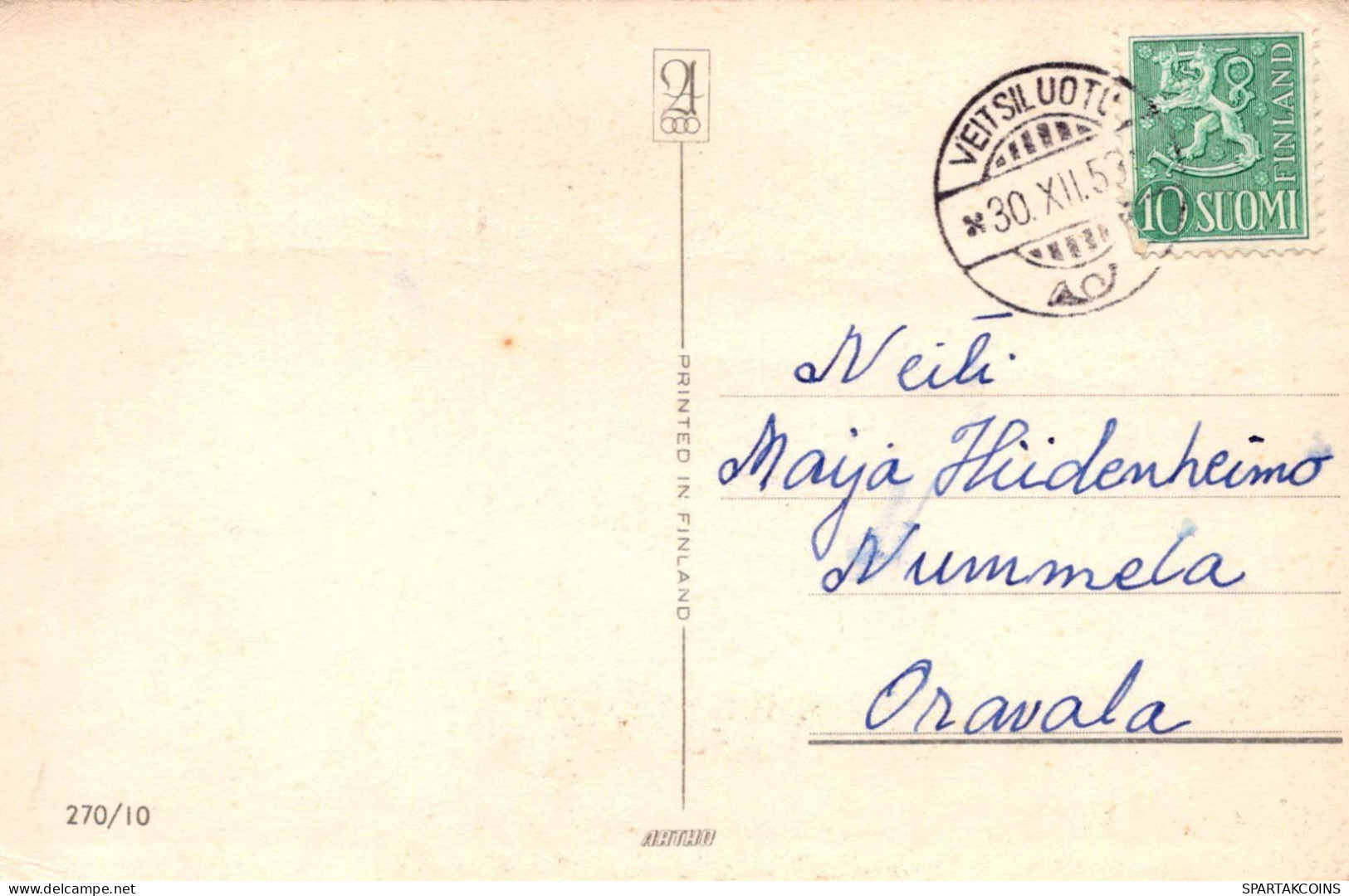Feliz Año Navidad NIÑOS Vintage Tarjeta Postal CPSMPF #PKD781.A - Anno Nuovo