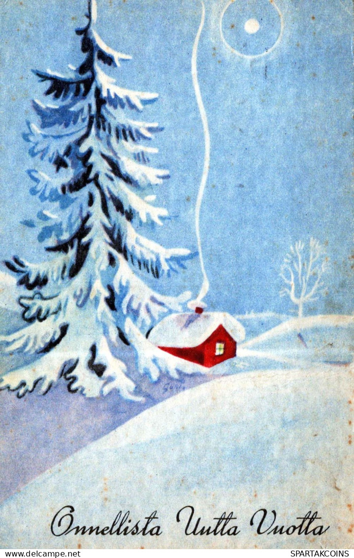 Buon Anno Natale CANDELA Vintage Cartolina CPSMPF #PKD717.A - New Year