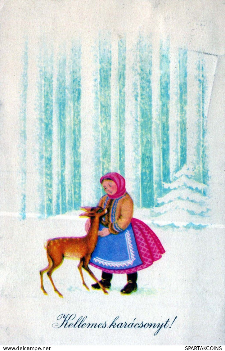 Neujahr Weihnachten KINDER Vintage Ansichtskarte Postkarte CPSMPF #PKD669.A - Neujahr