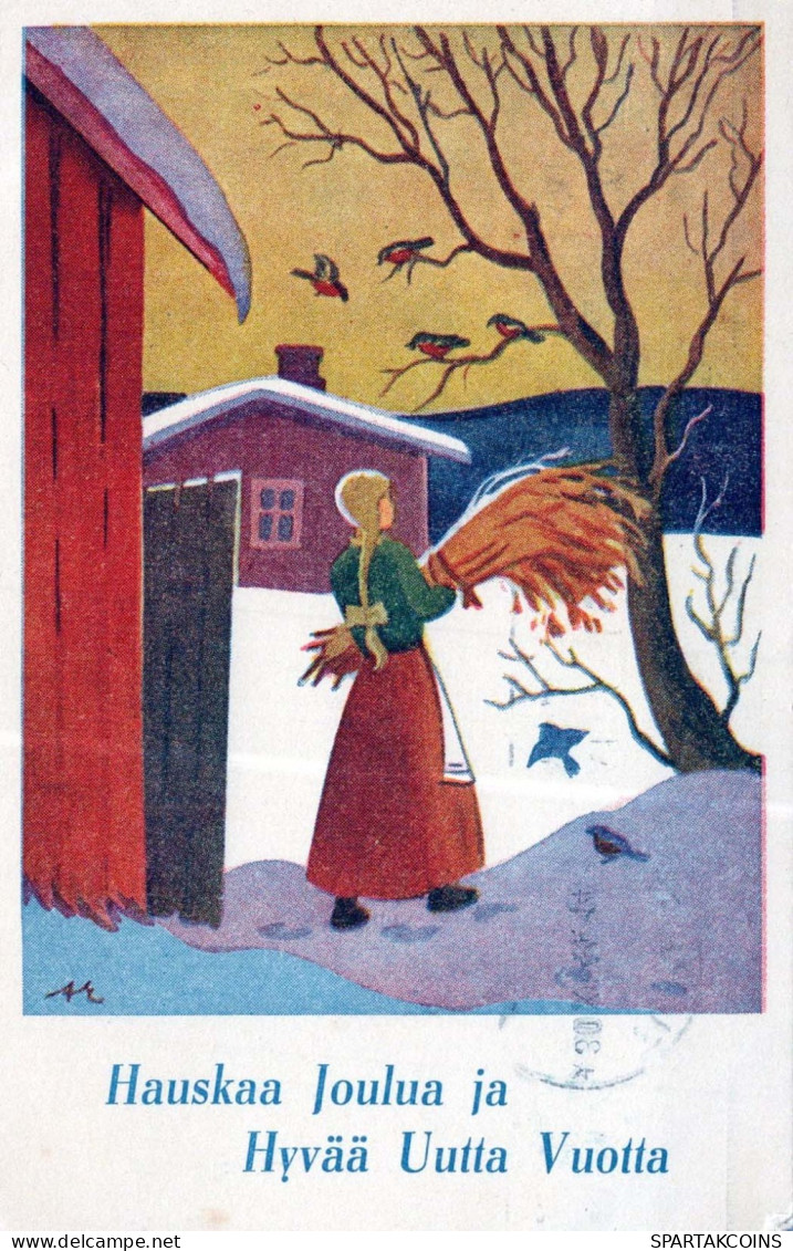 Bonne Année Noël ENFANTS Vintage Carte Postale CPSMPF #PKD613.A - Año Nuevo
