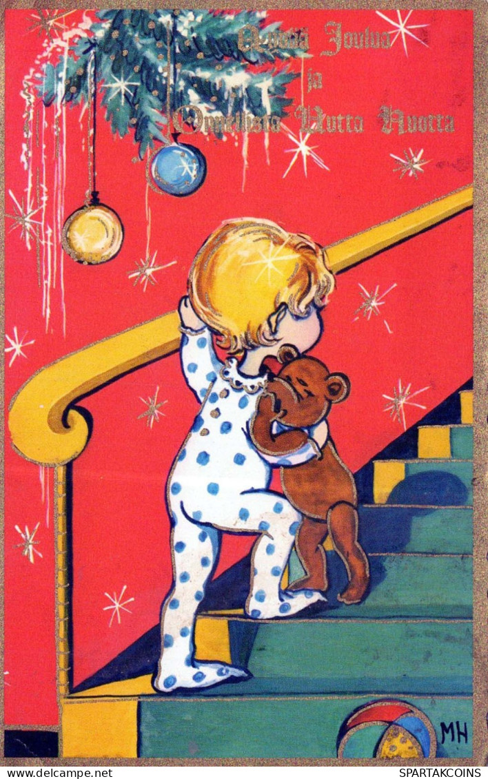 Happy New Year Christmas CHILDREN Vintage Postcard CPSMPF #PKD605.A - Anno Nuovo