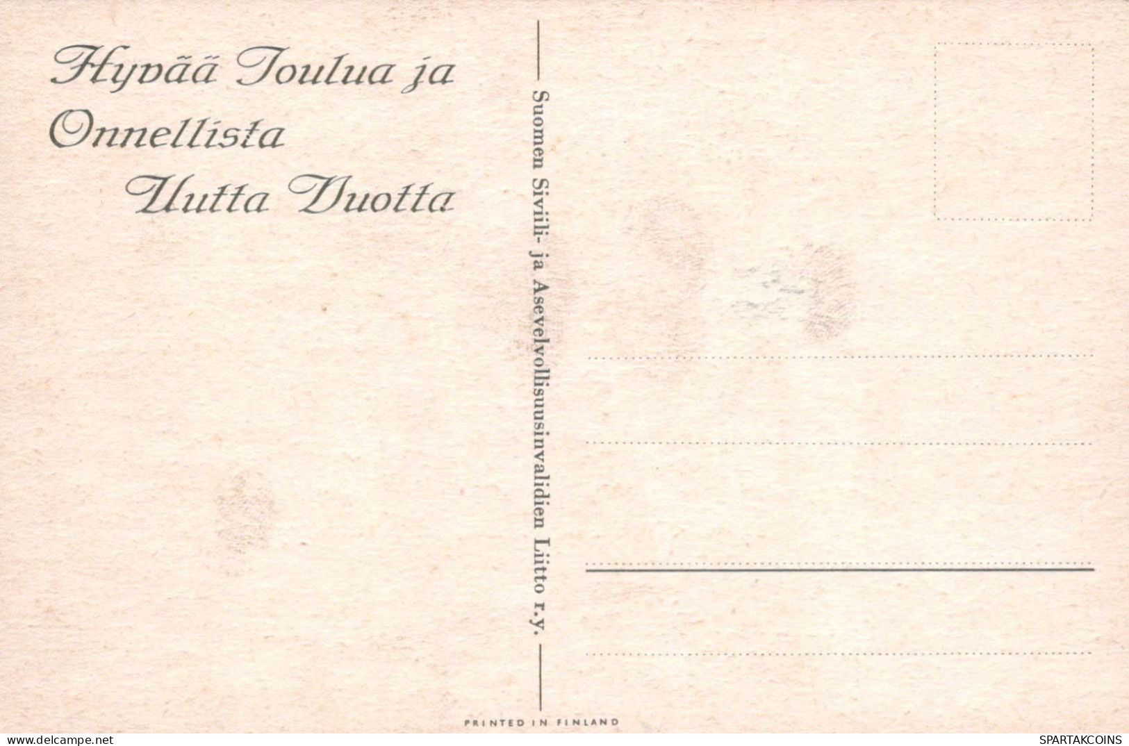 Feliz Año Navidad IGLESIA Vintage Tarjeta Postal CPSMPF #PKD561.A - Nieuwjaar