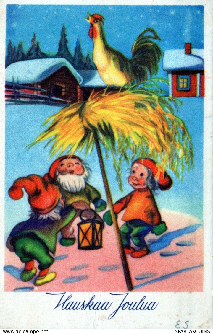 Feliz Año Navidad NIÑOS Vintage Tarjeta Postal CPSMPF #PKD261.A - Nouvel An