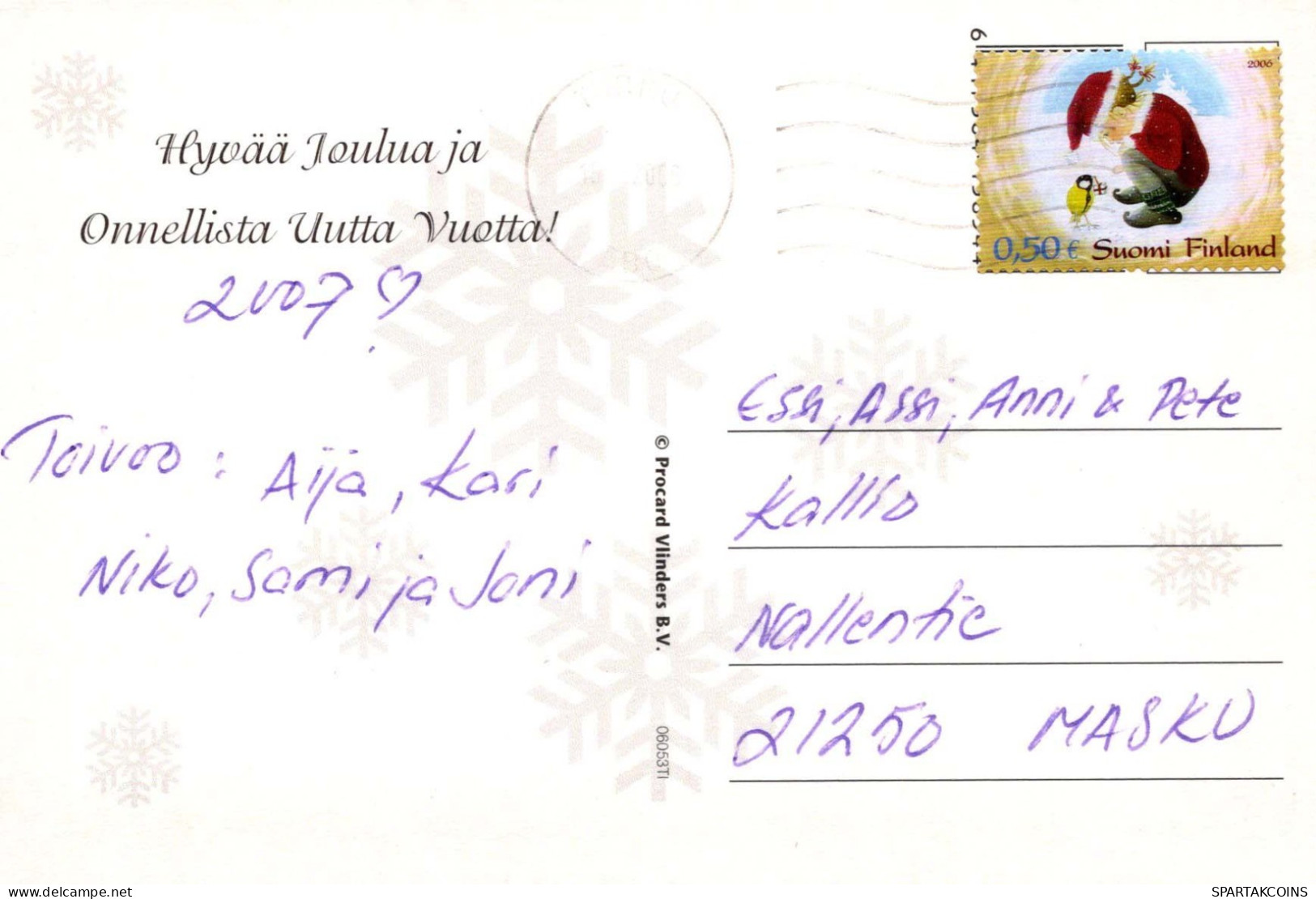 Bonne Année Noël LENTICULAR 3D Vintage Carte Postale CPSM #PAZ093.A - Anno Nuovo