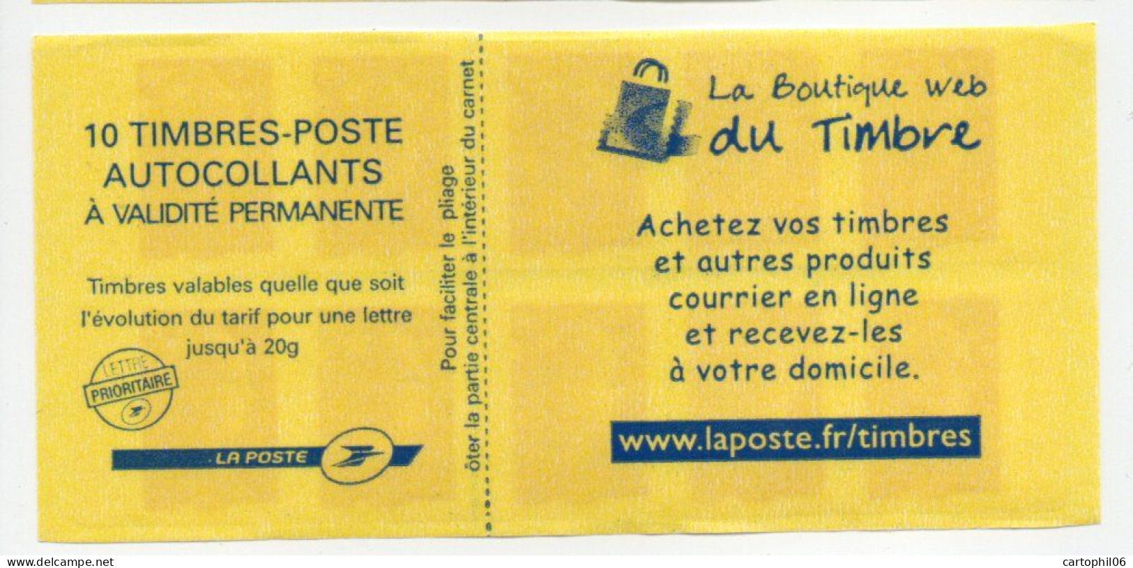 - FRANCE Carnet 10 Timbres Prioritaires Marianne De Beaujard - LA BOUTIQUE WEB DU TIMBRE - VALEUR FACIALE 14,30 € - - Moderni : 1959-…