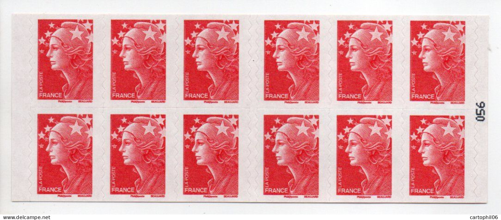 - FRANCE Carnet 12 Timbres Prioritaires Marianne De Beaujard - L'ART ROMAN - VALEUR FACIALE 17,16 € - - Modernes : 1959-...