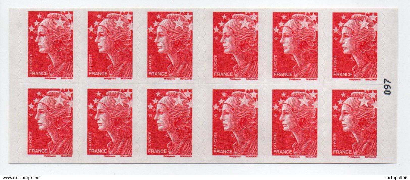 - FRANCE Carnet 12 Timbres Prioritaires Marianne De Beaujard - Vous Aimez Les Beaux Timbres - VALEUR FACIALE 17,16 € - - Modern : 1959-...