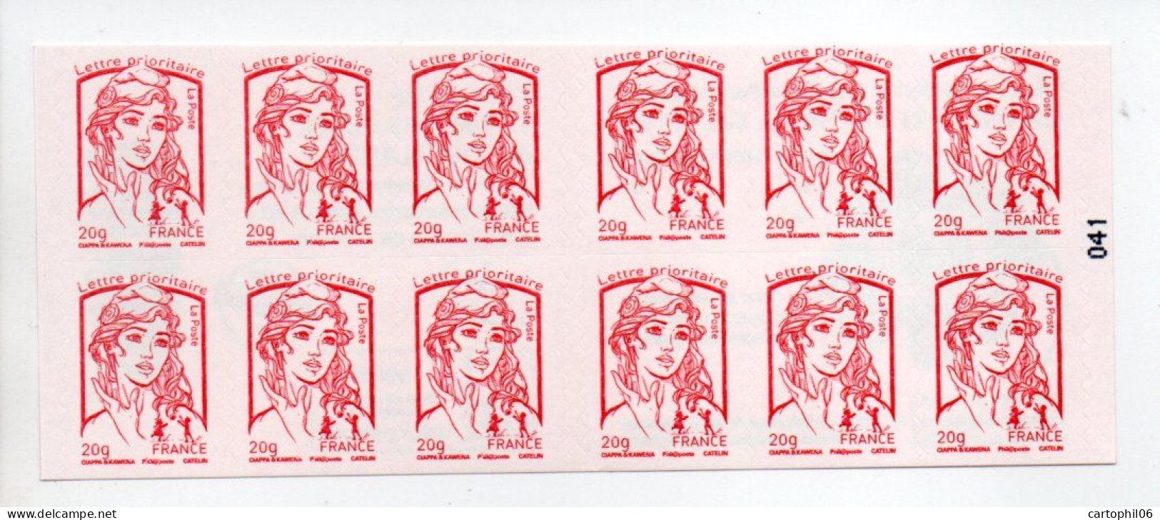 - FRANCE Carnet 12 Timbres Prioritaires Marianne De Ciappa - GRAND JEU TIMBRE A GRATTER - VALEUR FACIALE 17,16 € - - Modern : 1959-...