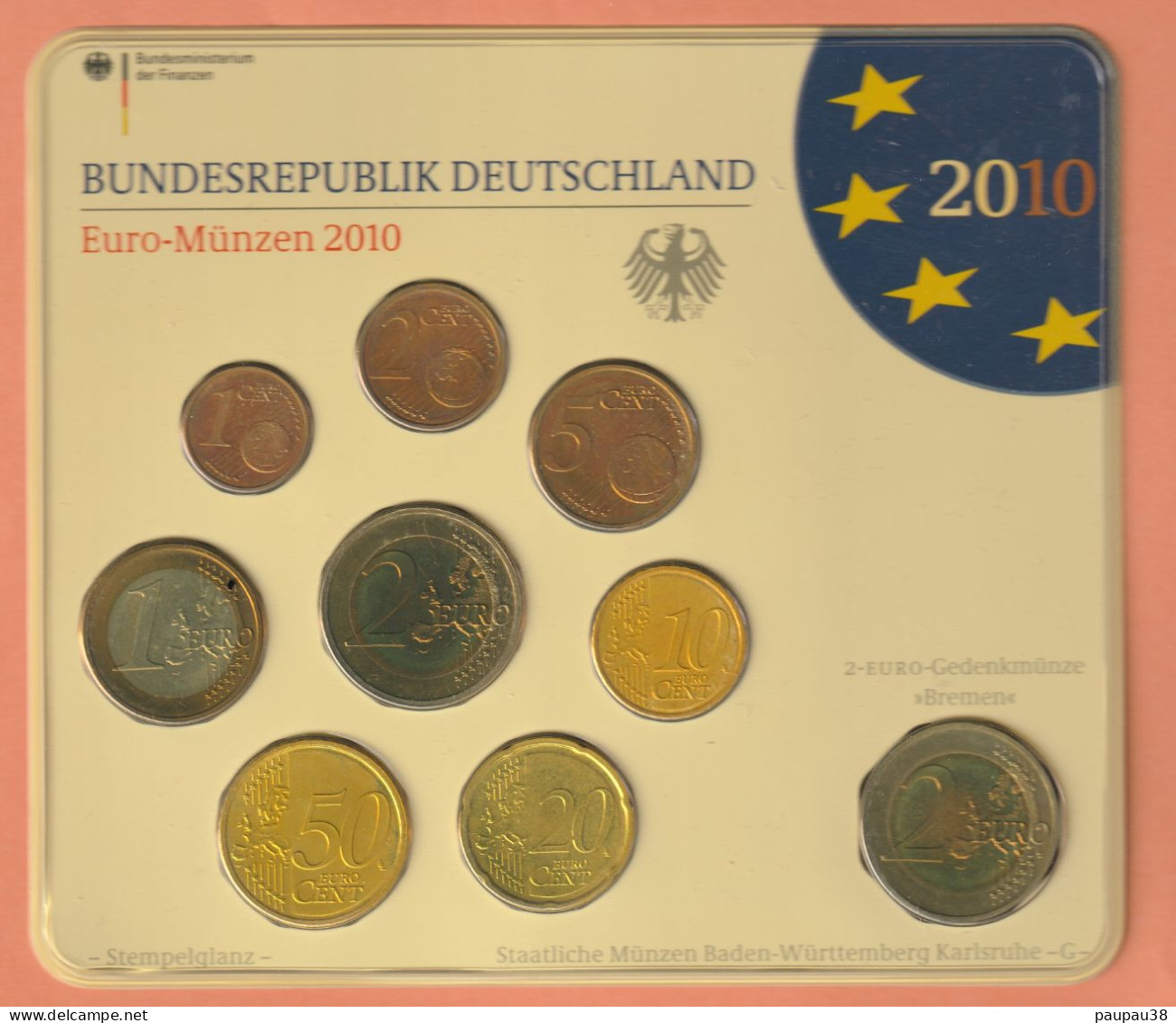 COFFRET EUROS ALLEMAGNE 2010 NEUF FDC - 45 MONNAIES - ATELIER A D F G J - Allemagne