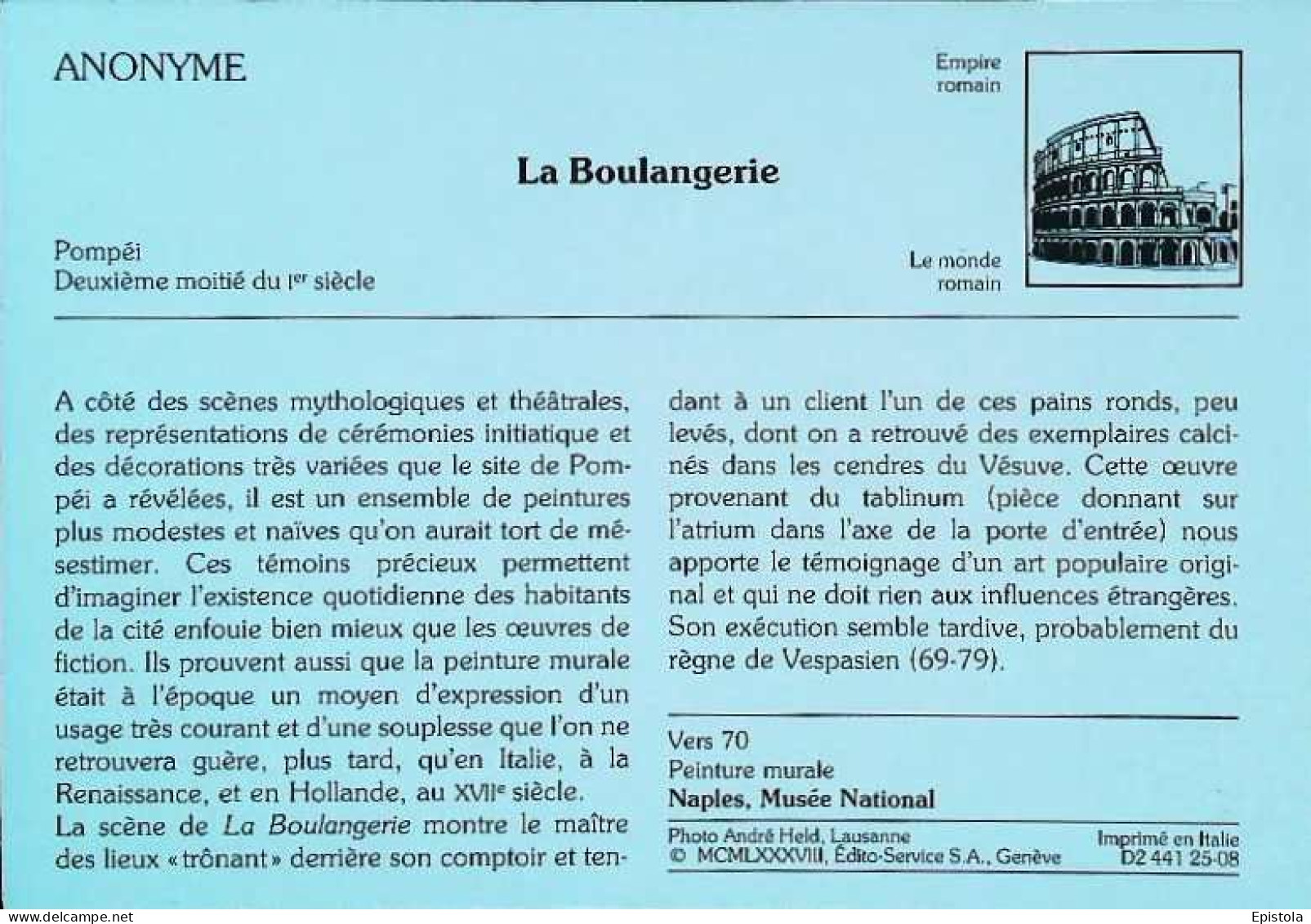 ►   Pompéi La Boulangerie - Altri & Non Classificati
