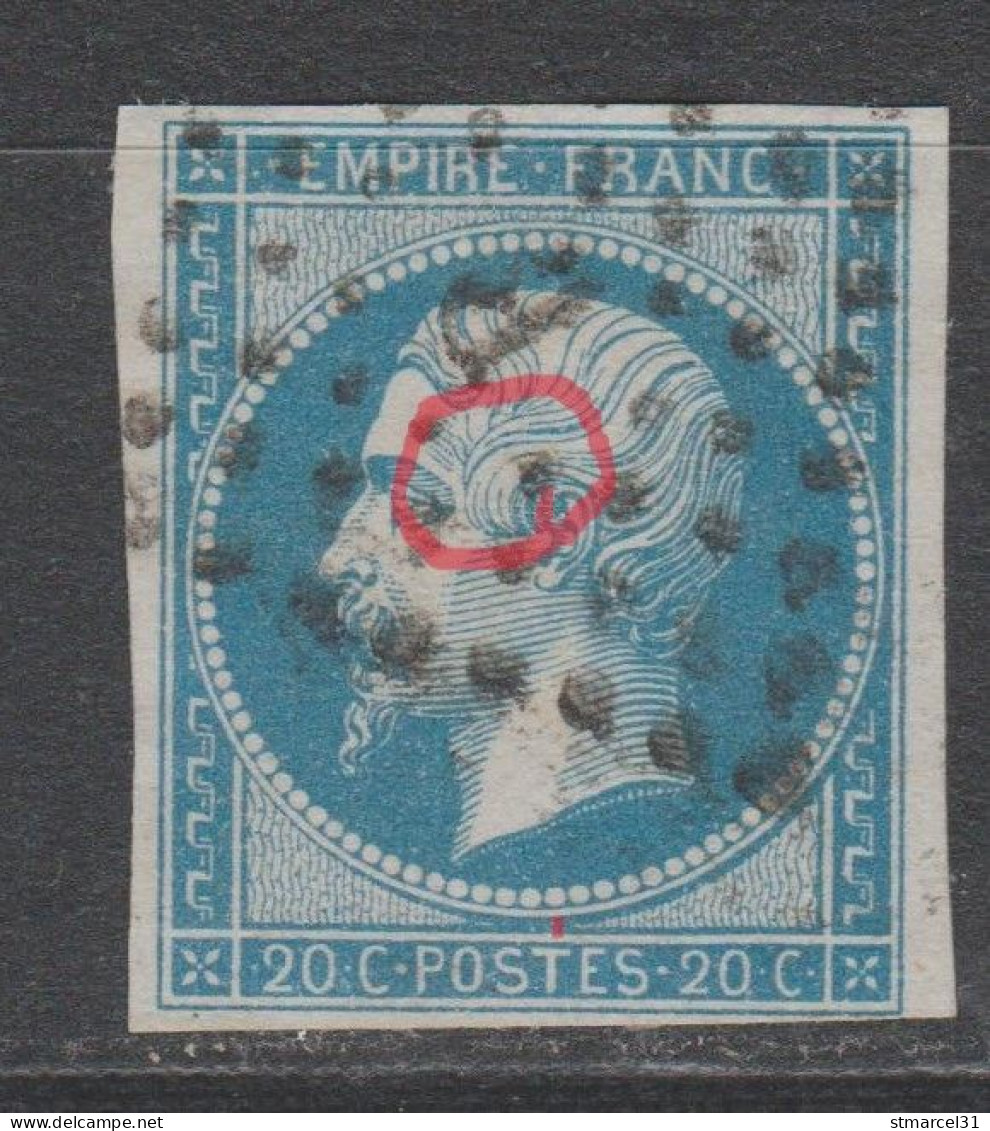 RARE MECHE RELIE IMPRESSION FINE Du N°14B TBE - 1853-1860 Napoleon III