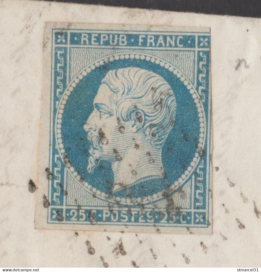 SUR LETTRE N°10 LAITEUX BE - 1852 Luis-Napoléon