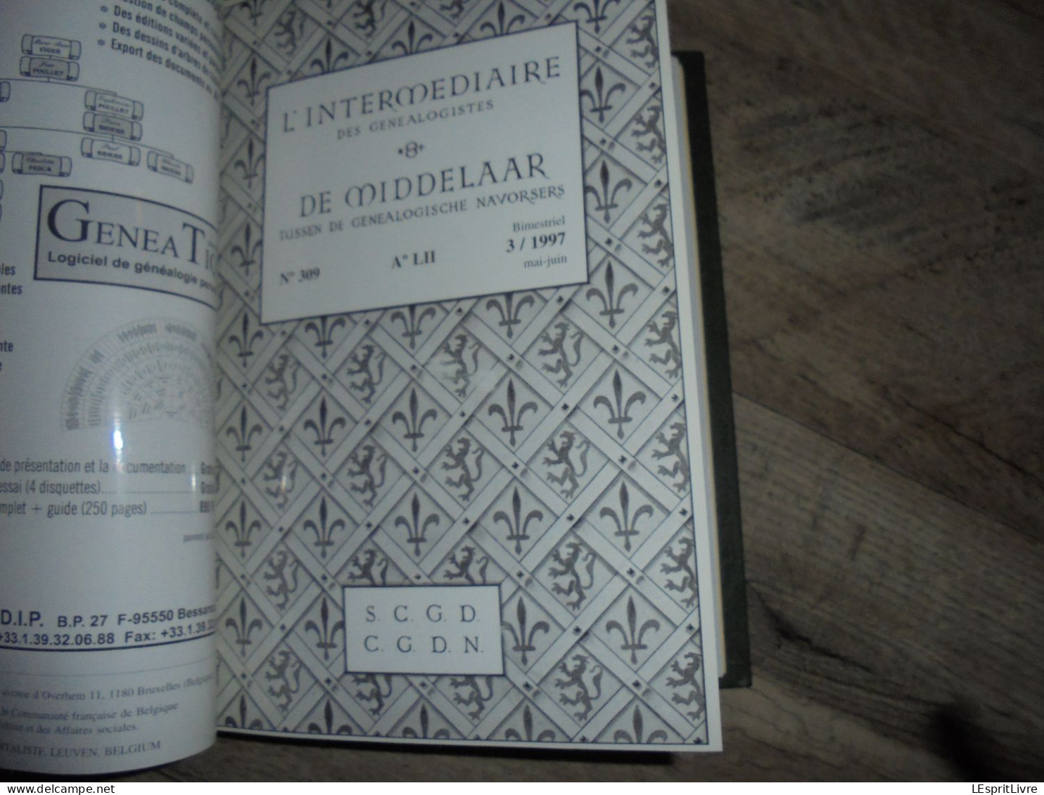 L' INTERMEDIAIRE DES GENEALOGISTES Reliure 1995 1996 Généalogie Régionalisme Héraldique Boeye Struelens Famille Souche