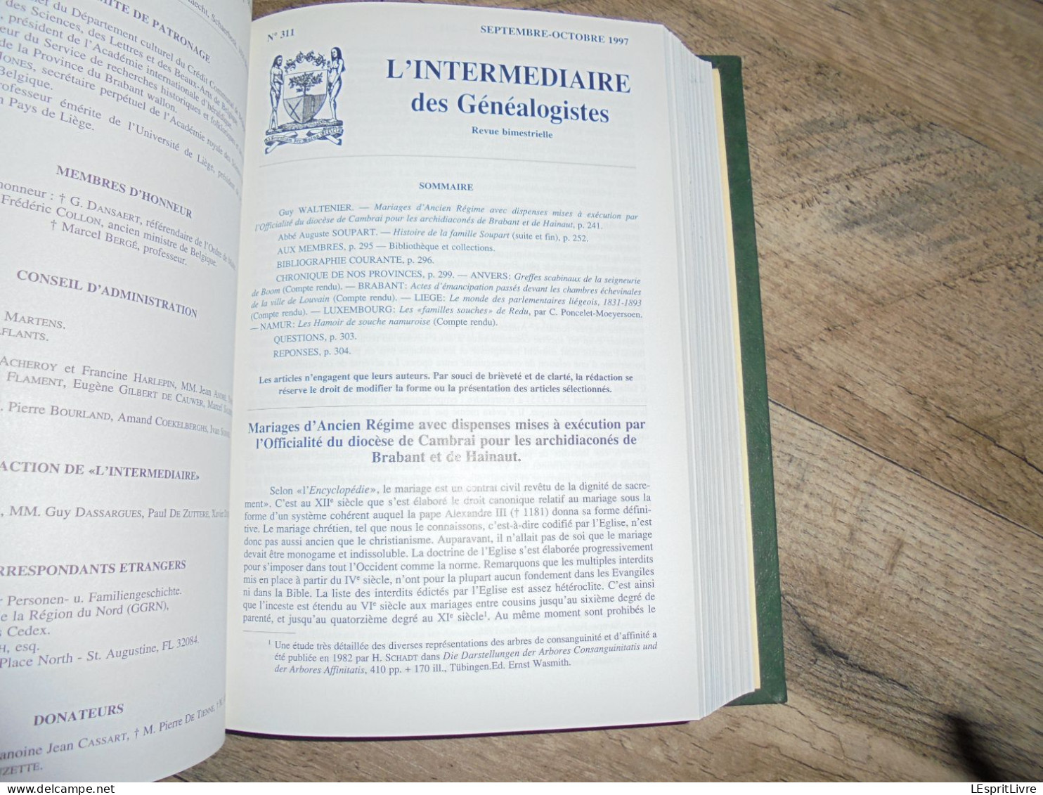 L' INTERMEDIAIRE DES GENEALOGISTES Reliure 1995 1996 Généalogie Régionalisme Héraldique Boeye Struelens Famille Souche