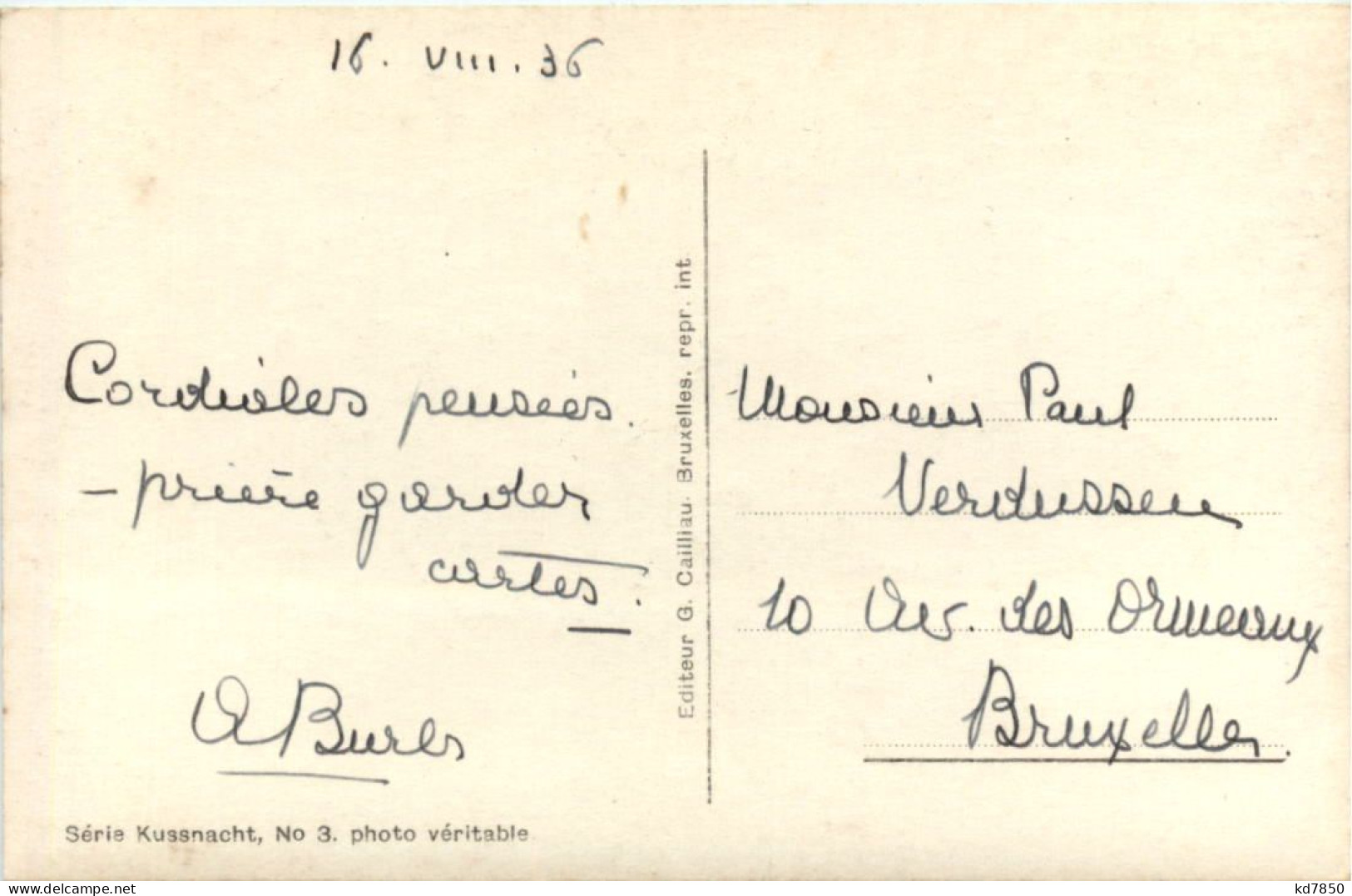 Küssnacht 1936 - Benediction De La Chapelle - Küssnacht