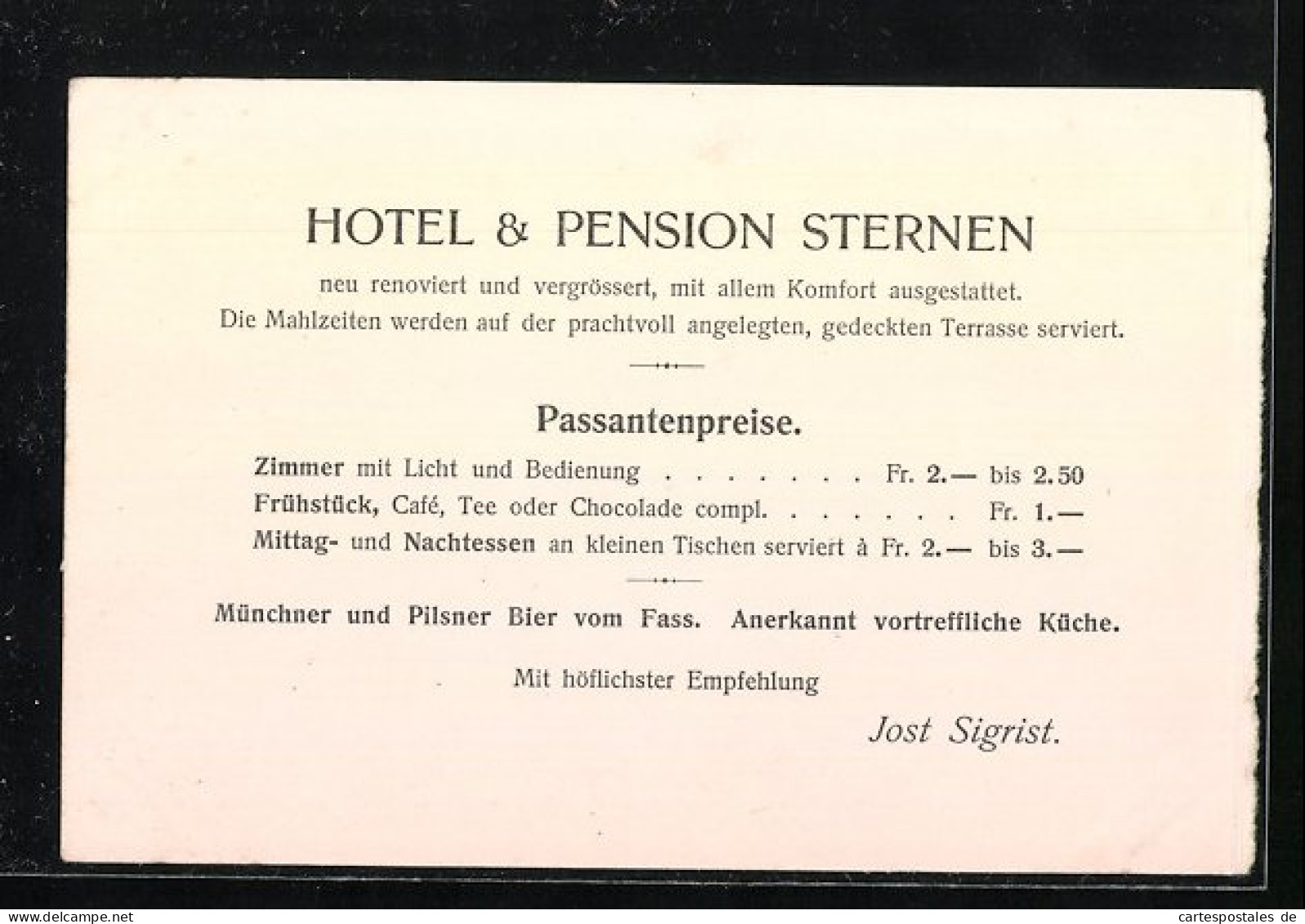 AK Flüelen, Hotel & Pension Sternen Am Vierwaldstättersee  - Flüelen