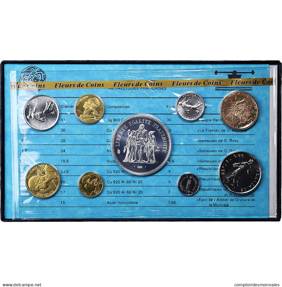 France, Coffret 1 C. à 50 Frs., 1977, MDP, Série FDC, FDC - Andere & Zonder Classificatie