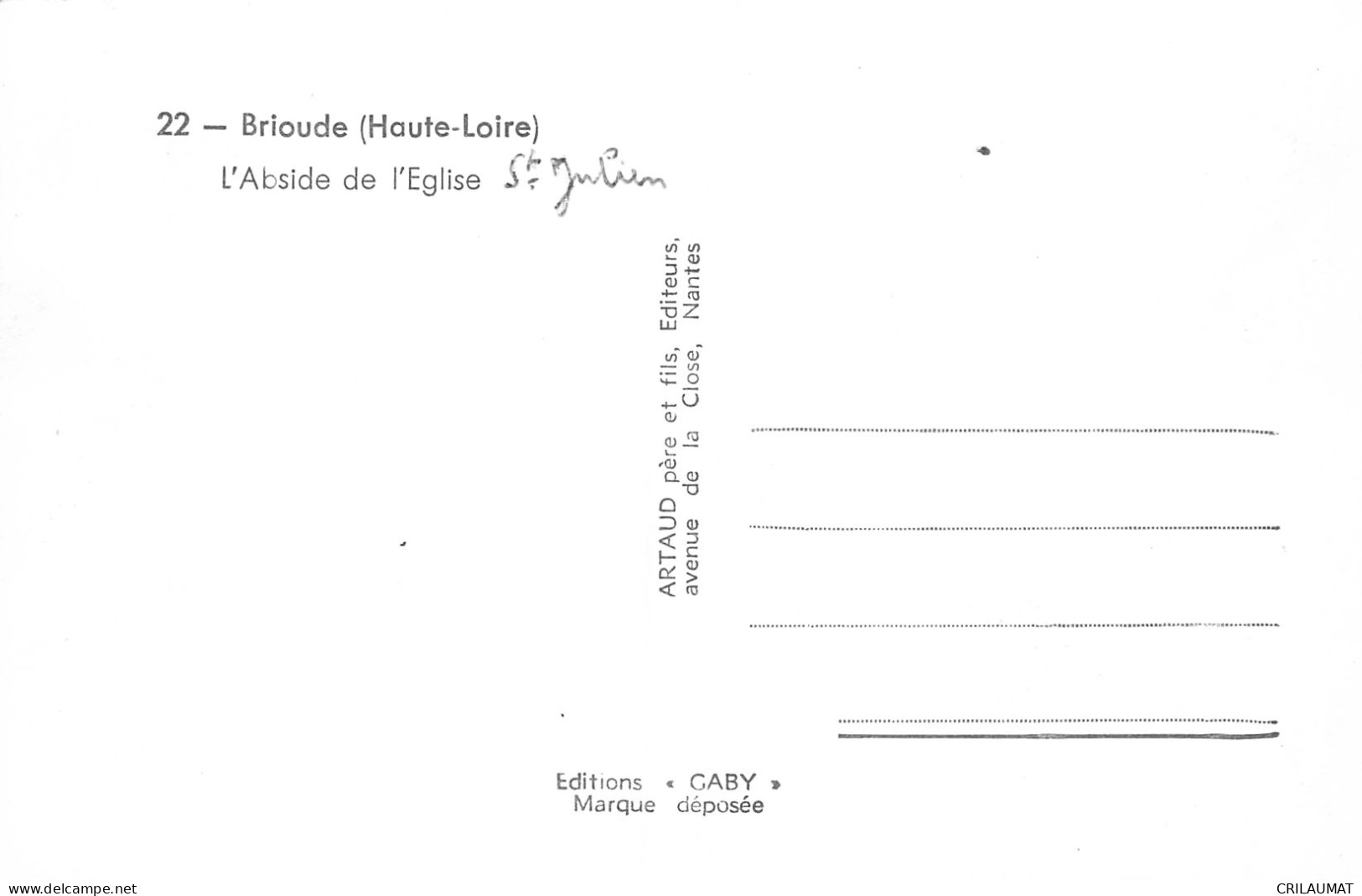 43-BRIOUDE-N°T5009-C/0065 - Brioude