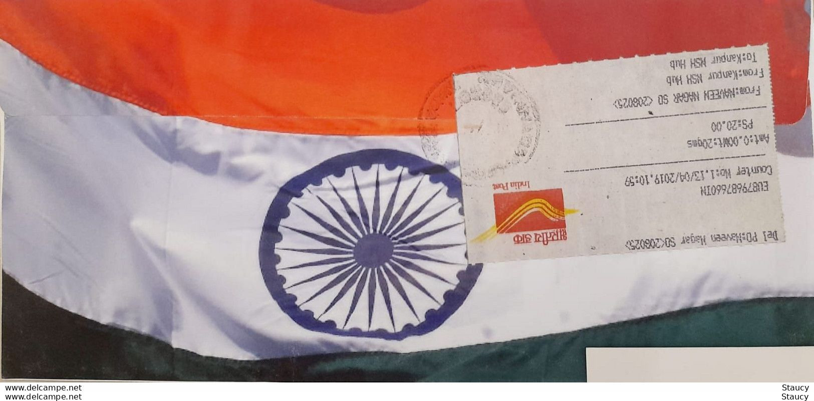 India 30th.January'2019 Beautiful Designer Envelope 71st.Martyr's Day Franked With Mahatma Gandhi Stamps Registered Used - Cartas & Documentos