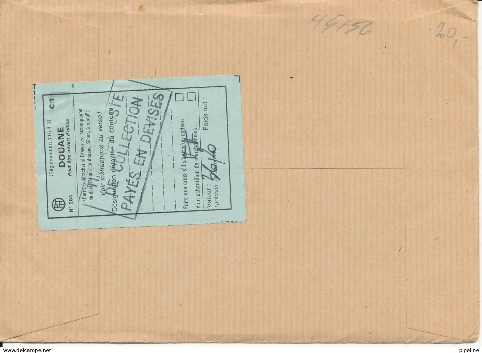 France Registered Cover With Green Douane C1 Label Sent To Austria 9-10-1980 - Storia Postale