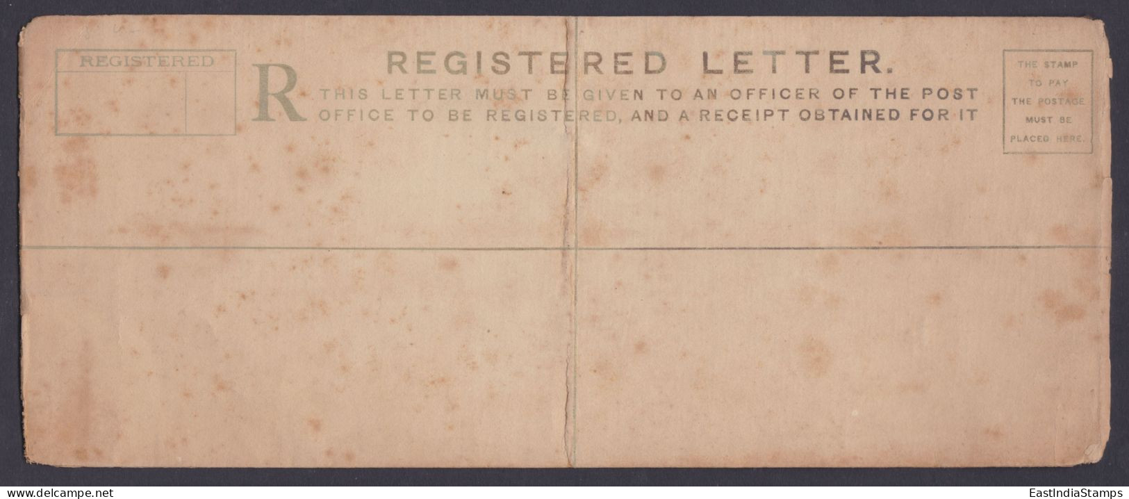 Inde British India MInt 1910's King Edward VII 2 Annas Registered Letter, Cover, Postal Stationery, Envelope - 1902-11 King Edward VII