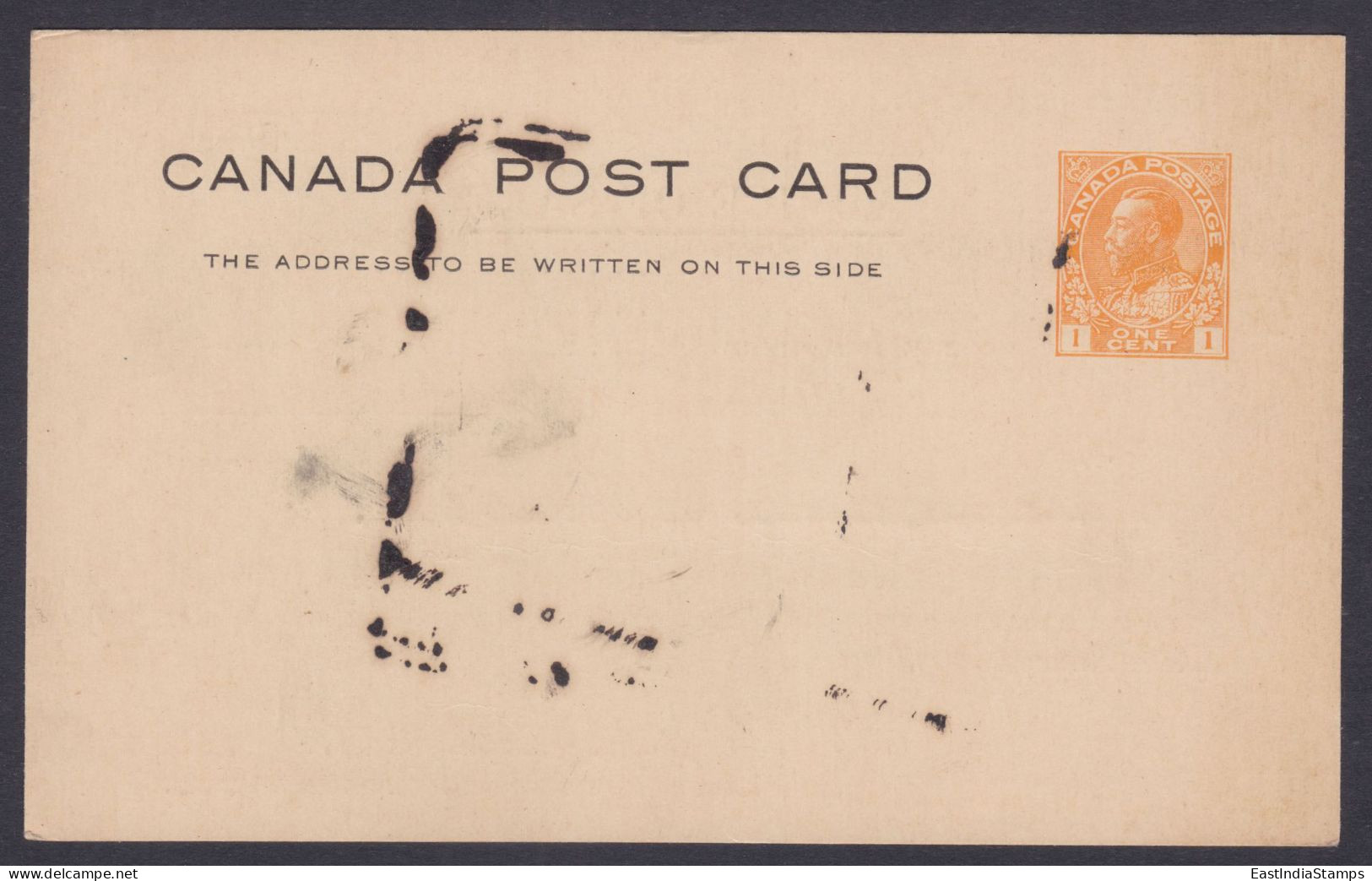 Canada 1920's Postcard One Cent King George V, Real Estate Sales Advertisement, Post Card, Postal Stationery - Covers & Documents