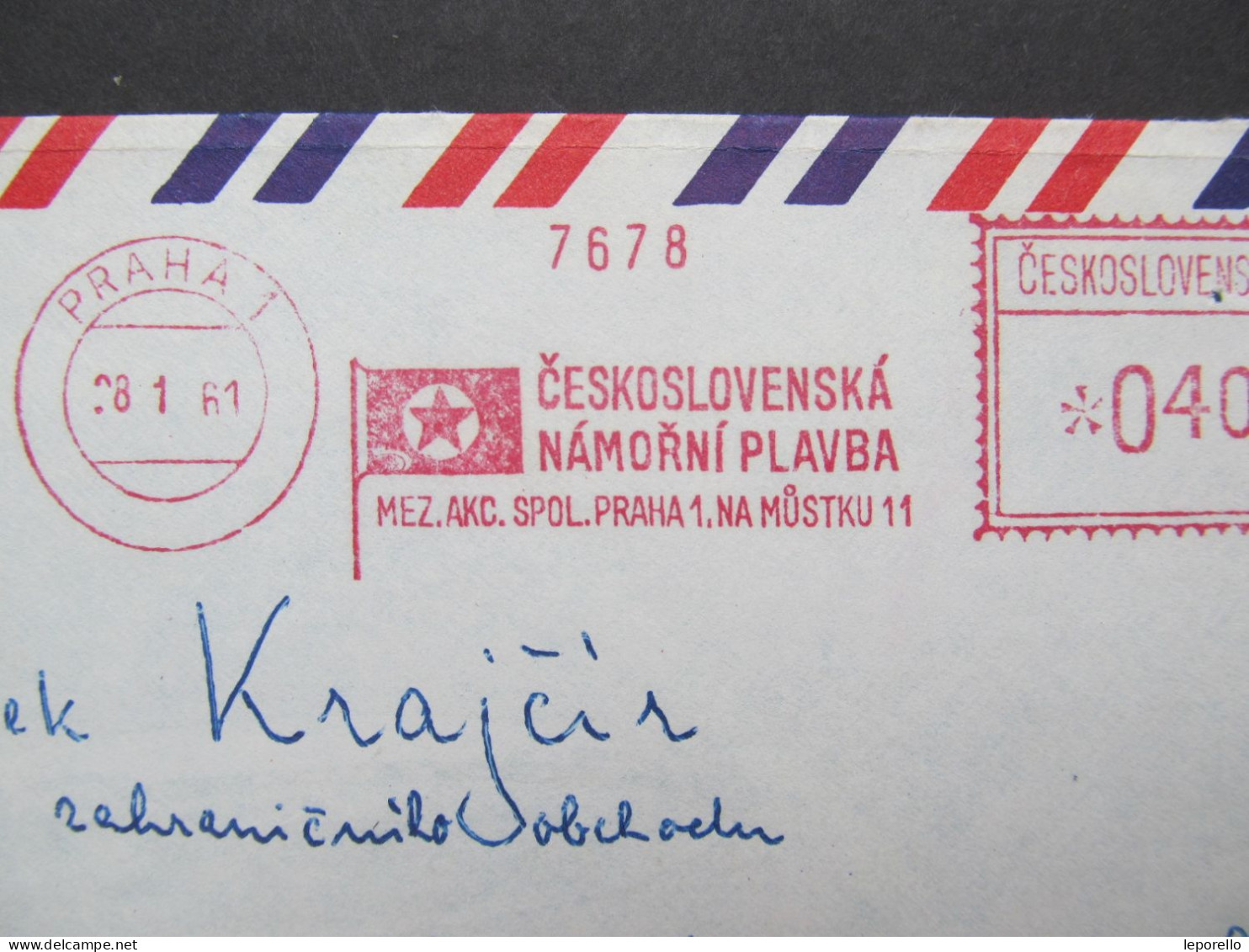 BRIEF Praha - Frankotyp Čs. Námořní Plavba - Ministr Krajčír Frankotype Postfreistempel  / Aa1944 - Covers & Documents