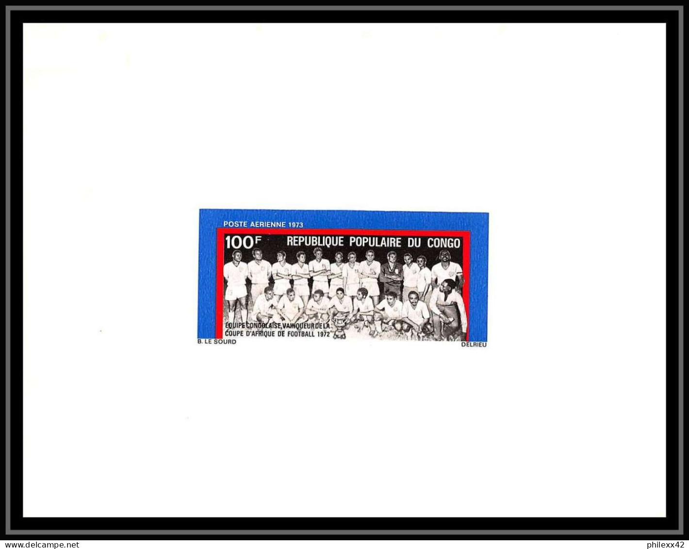 0587 Epreuve De Luxe Deluxe Proof Congo Poste Aerienne PA N°143/144 FOOTBALL (soccer) Coupe D Afrique - Ongebruikt