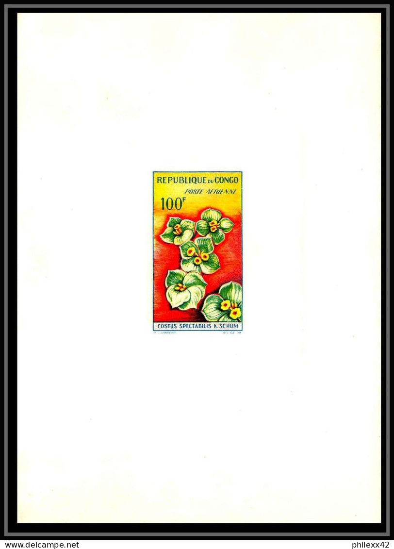 0557 Epreuve De Luxe Deluxe Proof Congo Poste Aerienne PA N°8/9 Fleurs (fleur Flower Flowers) - Ongebruikt