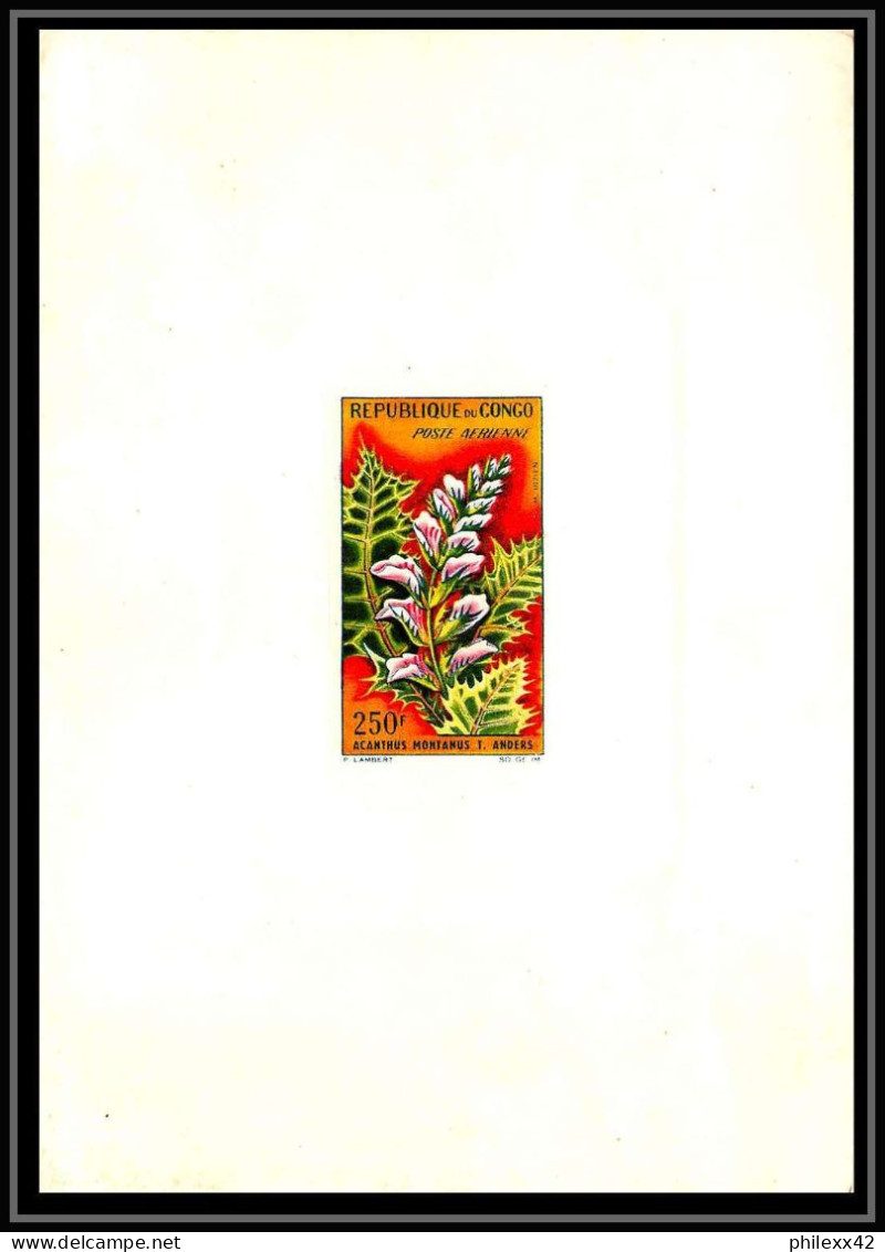 0557 Epreuve De Luxe Deluxe Proof Congo Poste Aerienne PA N°8/9 Fleurs (fleur Flower Flowers) - Mint/hinged