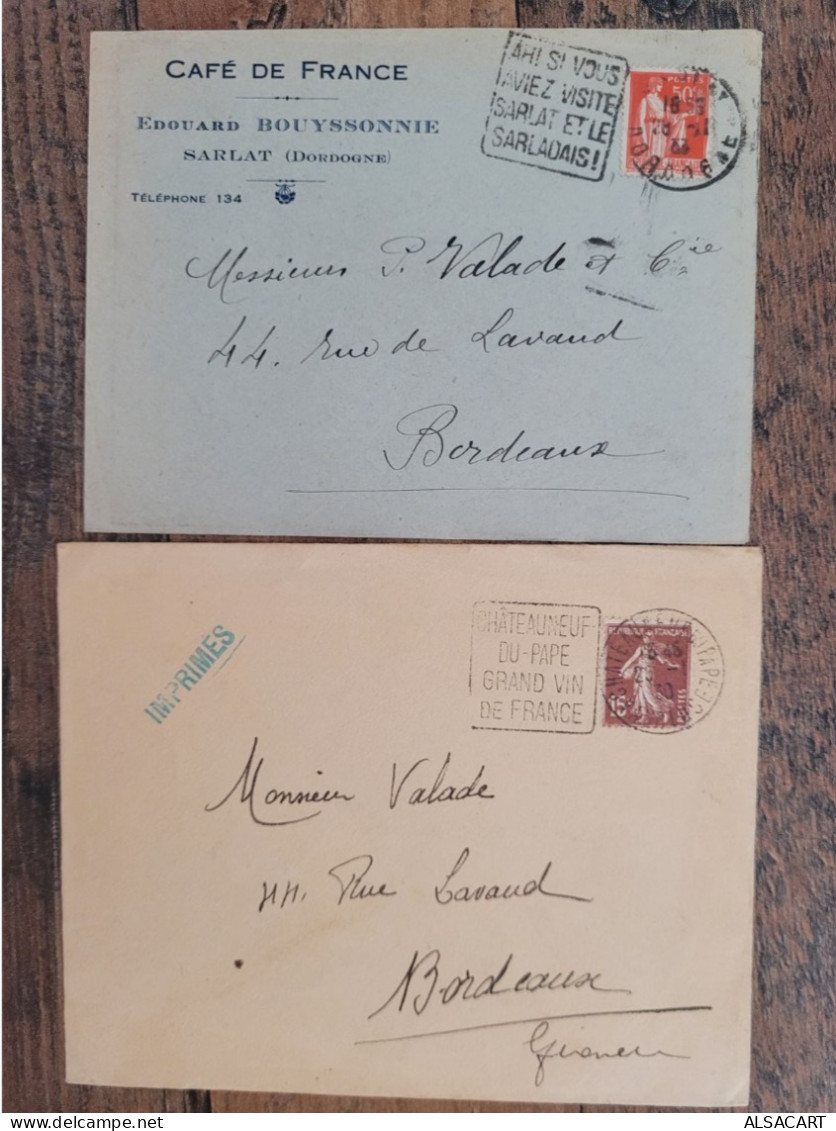 Lot De 6 Lettres Divers Affranchissements Et Cachets , Flamme Jeux Olympiques  1924 - Covers & Documents