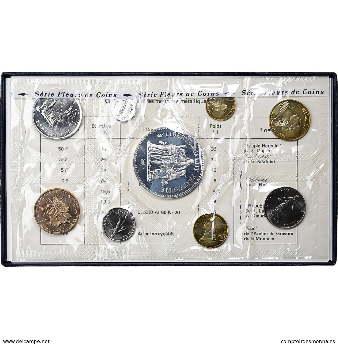 France, Coffret 1 C. à 50 Frs., 1974, MDP, Série FDC, FDC - Other & Unclassified