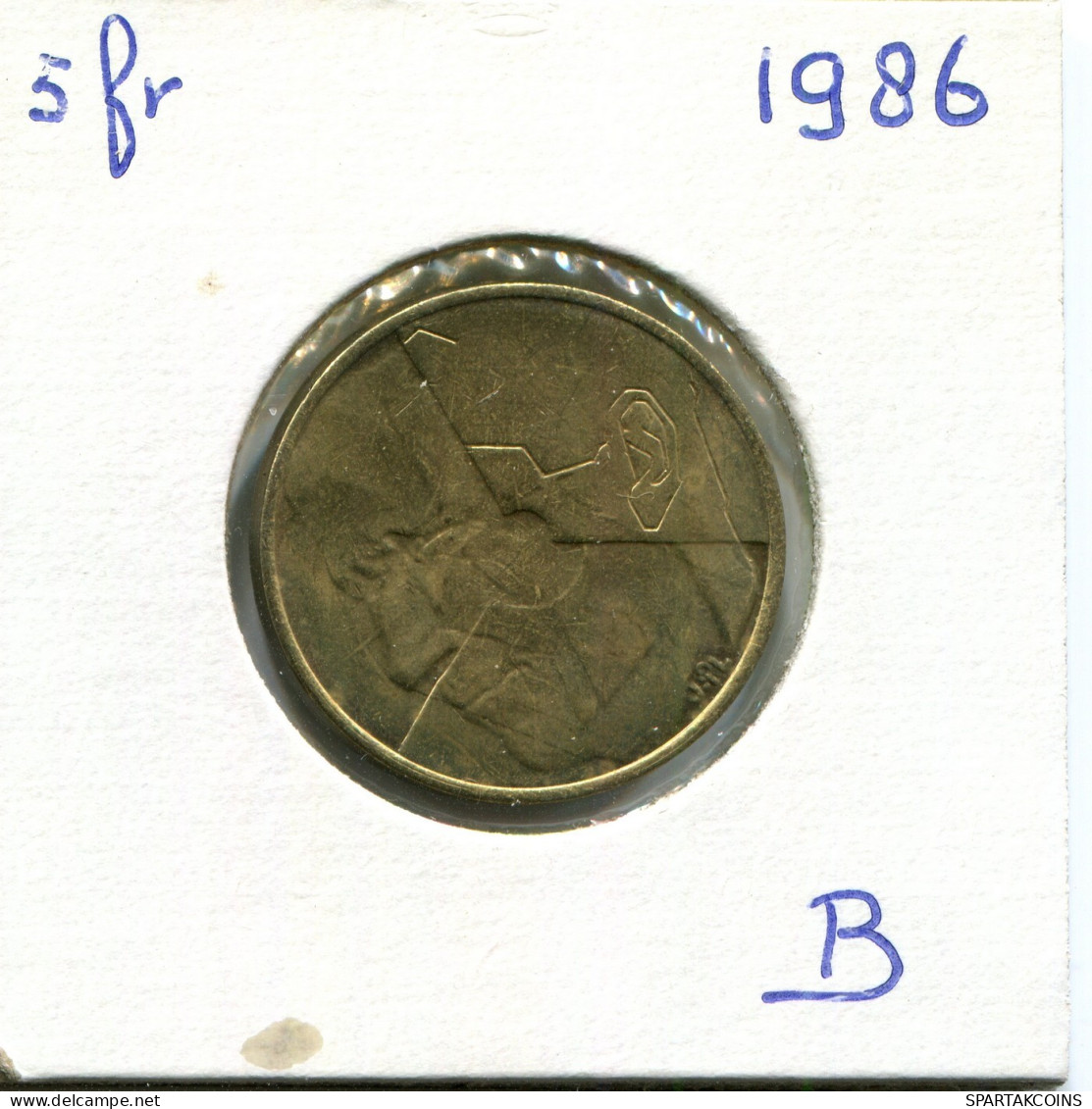 5 FRANCS 1986 DUTCH Text BELGIUM Coin #AW884.U.A - 5 Francs